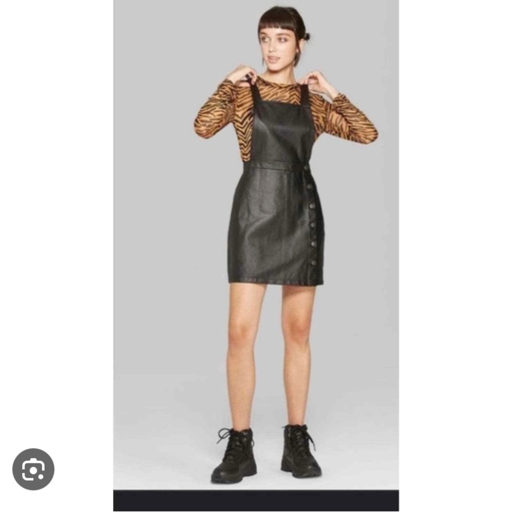 Wild Fable Pleather Overall Skirt